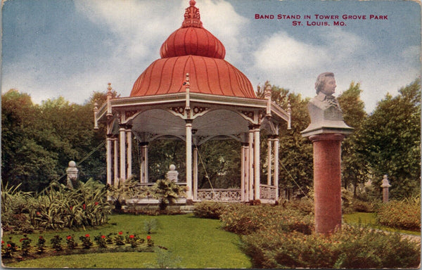 Band Stand in Tower Grove Park St. Louis MO Postcard PC385