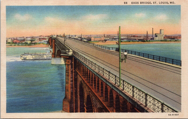 Eads Bridge St. Louis MO Postcard PC384