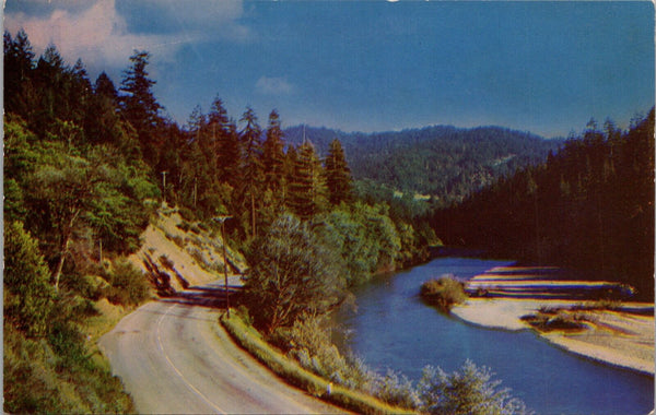 "A Curve In The Road & A Hillside Clear-Cut Against The Sky" Postcard PC384