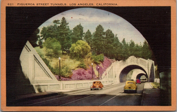 Figueroa Street Tunnels Los Angeles CA Postcard PC383