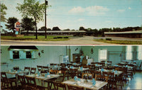 Glo Motel and Pancake House Danville IL Postcard PC414