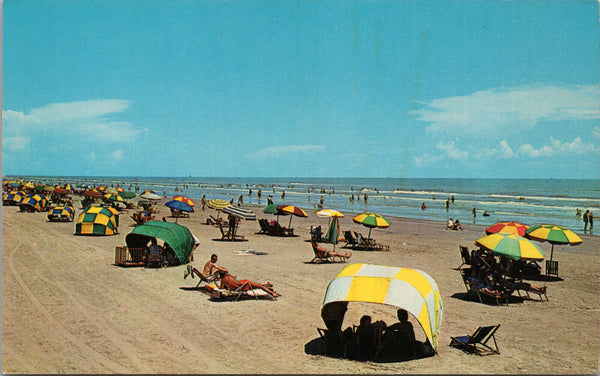 Stewert Beach Galveston TX Postcard PC411