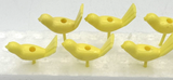 Vintage 1960's Yellow Animal Candle Holder Cake Picks Set of 11 Box #3