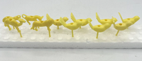 Vintage 1960's Yellow Animal Candle Holder Cake Picks Set of 11 Box #3