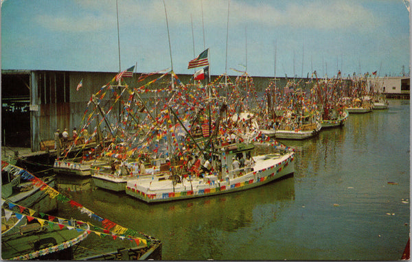 Annual Blessing of the Shrimp Fleet at Galveston TX Postcard PC410
