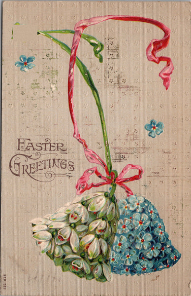 Easter Greetings Vintage Embossed Detailed Postcard PC405