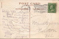 Fond Easter Greeting Vintage Embossed Silver Detailed Postcard PC405