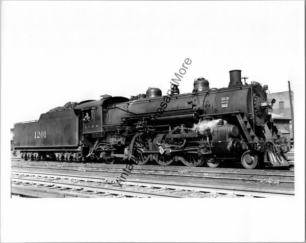 Prewar Illinois Central Railroad 1201 Steam Locomotive St. Louis, MO. T4-54