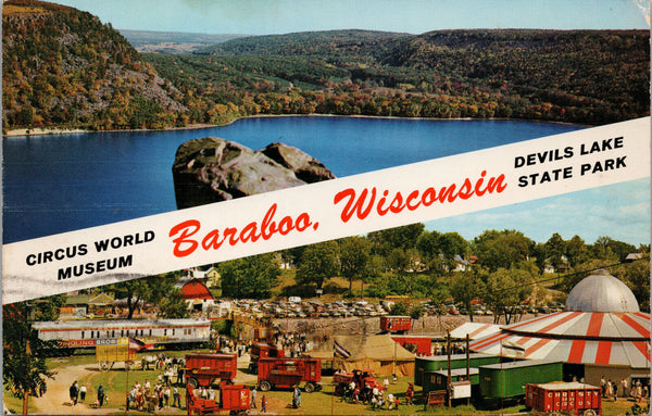 Circus World Museum Baraboo WI Devils Lake State Park Postcard PC395