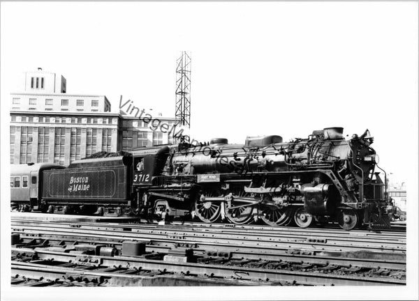 Vintage Boston and Maine Railroad 3712 Steam Locomotive T3-526