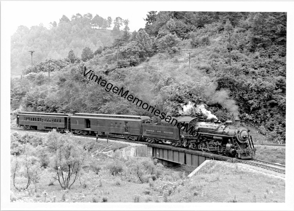 Vintage Norfolk and Western Railroad 557 Steam Locomotive T3-412