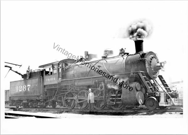 Vintage Frisco Line Railroad 1287 Steam Locomotive T3-493