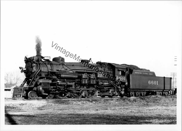 Vintage Missouri Pacific Line Railroad 6601 Steam Locomotive T3-396