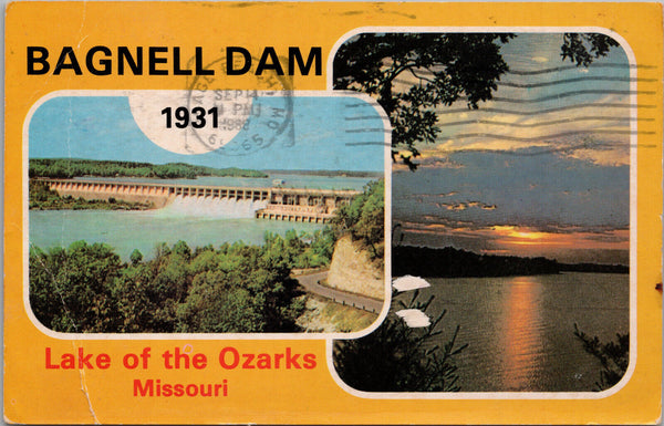 Bagnell Dam Lake of the Ozarks MO Postcard PC389