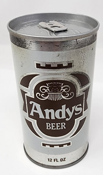 Vintage 1970's Andy's Brown Label Beer Can August Schell Brewing CO Pop Tab Empty BC1-61