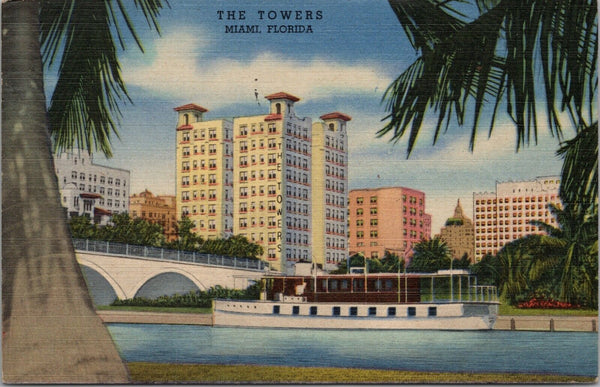 The Towers Miami FL Postcard PC456