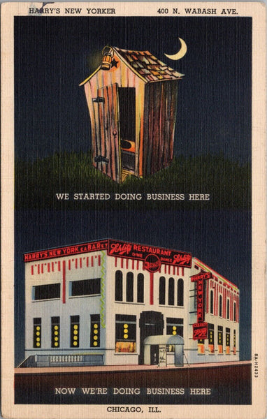 Harry's New Yorker Chicago IL Postcard PC454