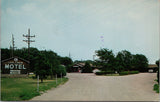 Log Cabin Motel Alina Kansas Postcard PC455