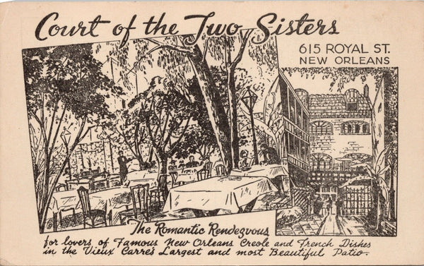 Court of the Two Sisters New Orleans LA Postcard PC453