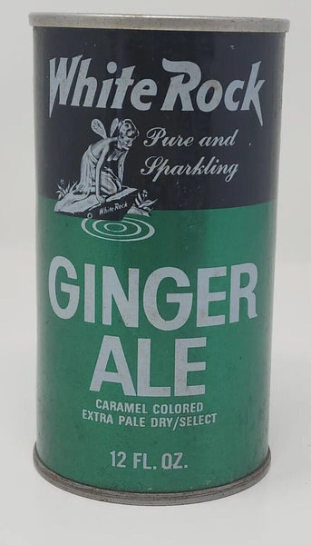 1970's 12 oz Steel White Rock Ginger Ale Empty Soda Pop Can BC5-27