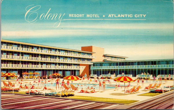 Colony Resort Motel Atlantic City NJ Postcard PC460