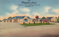 Magnolia Court Springfield IL Postcard PC461