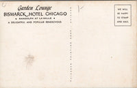 Garden Lounge Bismarck Hotel Chicago IL Postcard PC461