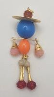 Vintage Jointed Beaded People Necklace Pendant Key Chain Random Select Sku235 4