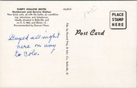 Sleepy Hollow Motel Restaurant and Service Station Belleville IL Postcard PC462