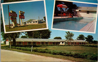 The Elms Motel Cafe Greenville IL Postcard PC466