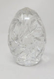 Vintage Gorham Clear Cut Crystal Victorias Garden Egg Paperweight 3.5" U1