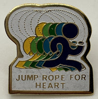 Vintage Jump Rope for Heart White Pin B-4