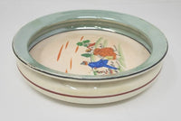 Vtg Child Baby Dish Bowl Nursery Rhyme Jack & Jill Green Lusterware 1940-50's U1