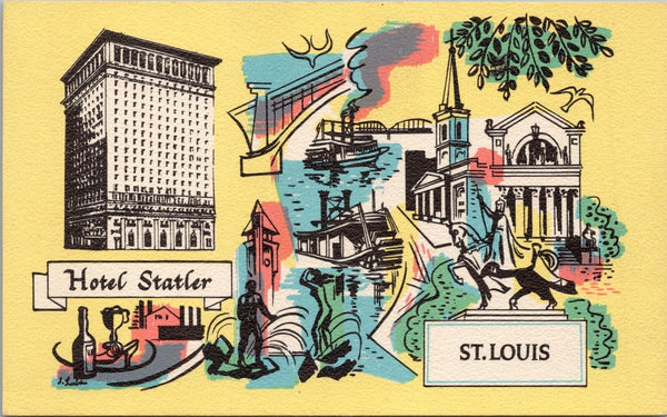 Hotel Statler St. Louis MO Postcard PC465