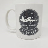Vintage Nightwatch 35 years Boeing Military Airplane Ceramic Coffee  MS