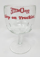 1970's Keep On Truckin' - Dynomite Dimple Glass Goblet Retro Mid Century MS1