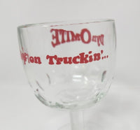 1970's Keep On Truckin' - Dynomite Dimple Glass Goblet Retro Mid Century MS1