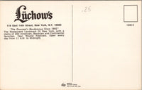Luchow's New York City NY Postcard PC468