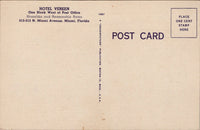 Hotel Vereen Miami FL Postcard PC468