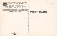 Candle-Lite Motel Danville IL Postcard PC467