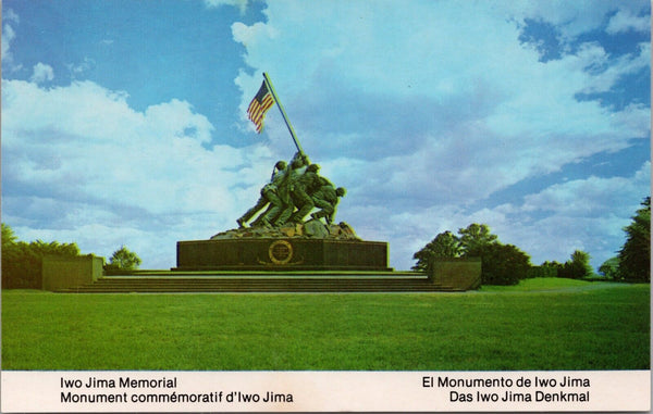 Iwo Jima US Marines Corps Memorial Arlington VA Postcard PC475