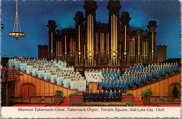 Mormon Tabernacle Choir & Organ Temple Square Salt Lake City UT Postcard PC475