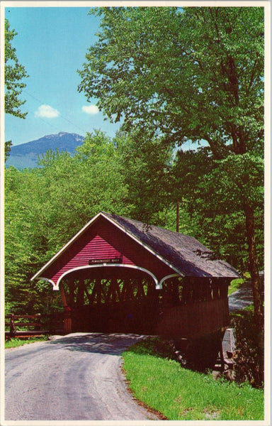 Flume Bridge and Mt. Liberty Franconia Notch NH Postcard PC474