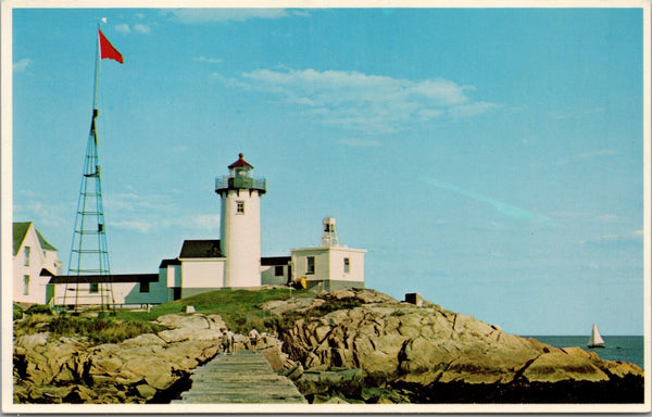 Eastern Point Lighthouse Gloucester Cape Ann MA Postcard PC473