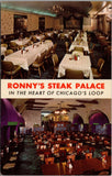 Ronny's Steak Palace Chicago IL Postcard PC470