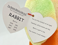 2000 Ty Beanie Baby "Rabbit" Retired Zodiac Plush BB10