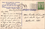 Wicomico Hotel Salisbury MD Postcard PC479