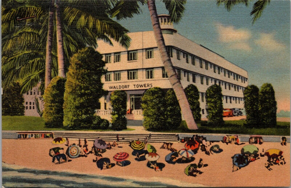 Waldorf Towers Hotel Miami Beach FL Postcard PC479