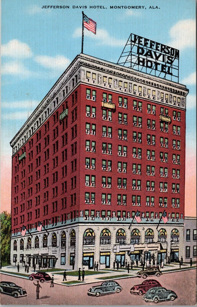 Jefferson Davis Hotel Montgomery Alabama Postcard PC479