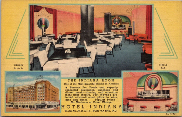 Hotel Indiana Fort Wayne IN Postcard PC478